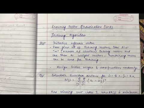 Learning Vector Quantization(LVQ) algorithm with solved example