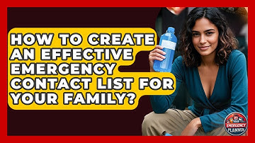 How To Create An Effective Emergency Contact List For Your Family? - Your Emergency Planner