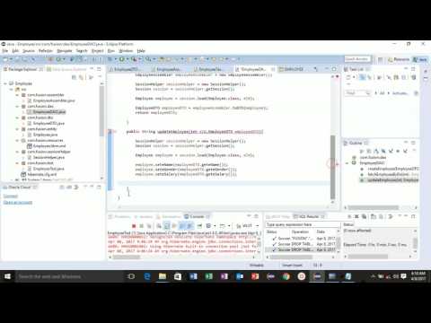 Lesson 24 (Hibernate for Beginners) Update Employee details in Hibernate Employee Application