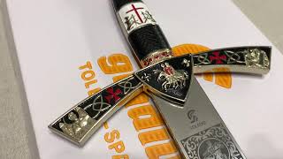 Меч Тамплиеров белое золото, Templar Sword Deluxe Art Gladius AG3512 Меч Тамплиеров белое золото, Templar Sword Deluxe Art Gladius AG3512