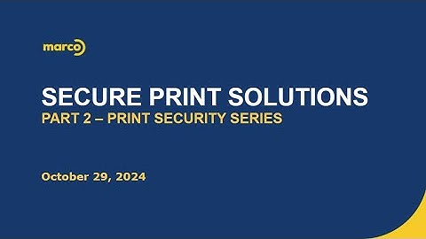 Secure Printing Solutions