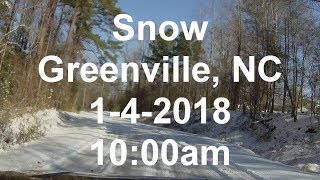 Driving on Snow - Greenville, NC 1-4-2018 at 10:00am