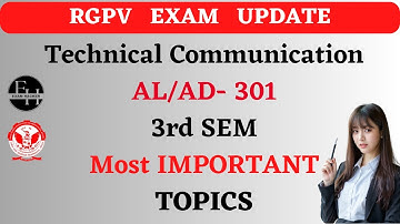 Technical Communication Super Important Topics | AL-301 | RGPV Exam important Topics 3 semester
