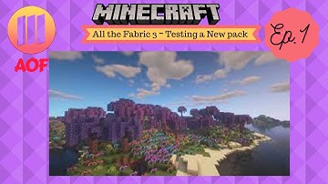 Minecraft ~ All the Fabric 3 Modpack~ Ep 1 Testing out a new pack