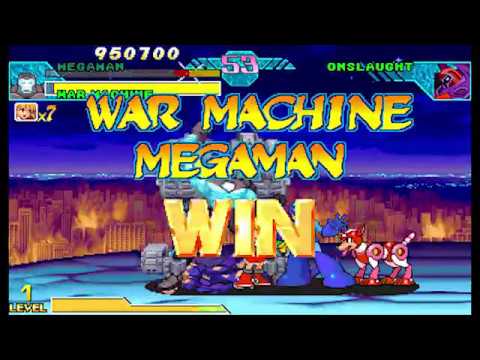 Marvel vs Capcom 1 ( Arcade ) - Megaman / War Machine Playthrough ( Aug 7, 2017 )
