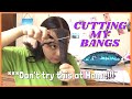 Cutting my Bangs ! *Disaster | Regrets😰 LOCKDOWN 2.0