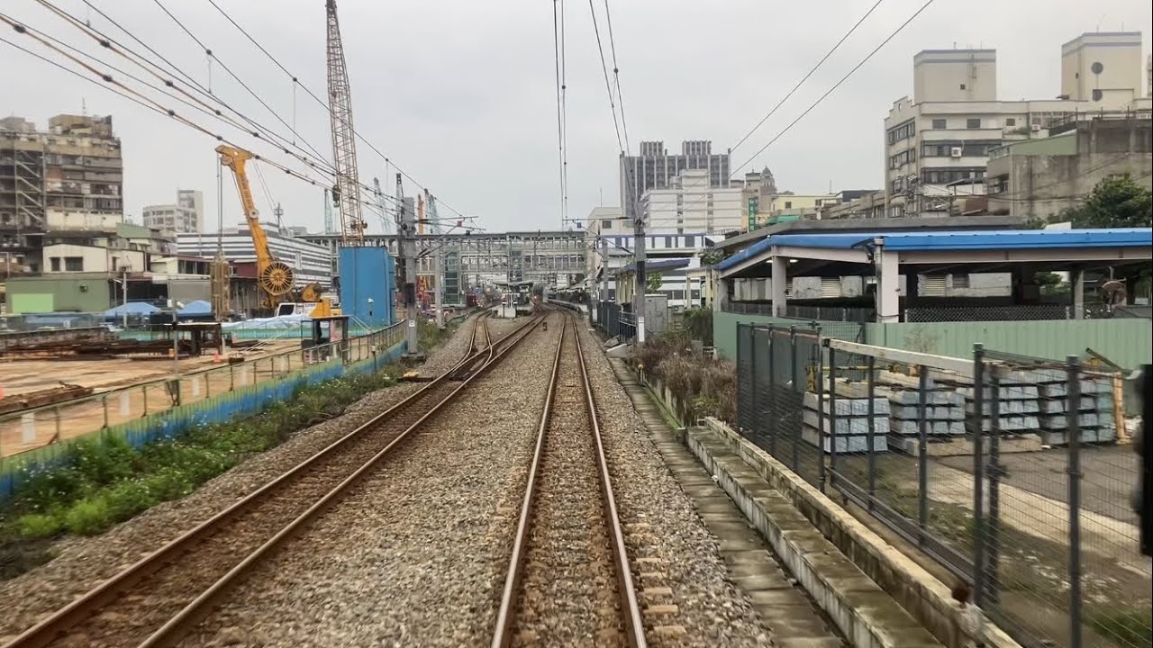 臺鐵車窗景 桃園鐵路地下化 中壢 - 南端終點TR window view Underground project of Taoyuan railway Zhongli-south end台鉄車窓動画