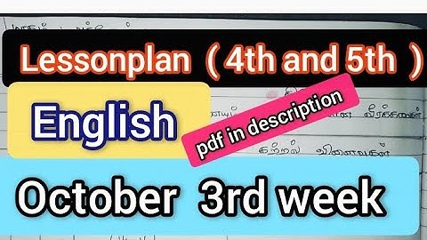 Lessonplan|english @Kalvi-Namkaiyil-KNK-Ramayee-tr October 3rd week 4th and 5th ennum ezhuthum