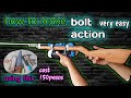 bolt action DIY/marble gun mini rifle full tutorial and firing test