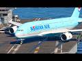 Extremely Rare! Airbus A380 Korean Air Takes Off from an Aircraft Carrier