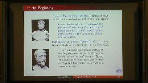 Prof. Natarajan Shankar | The Big Proof Agenda for Mechanizing Mathematical Discourse