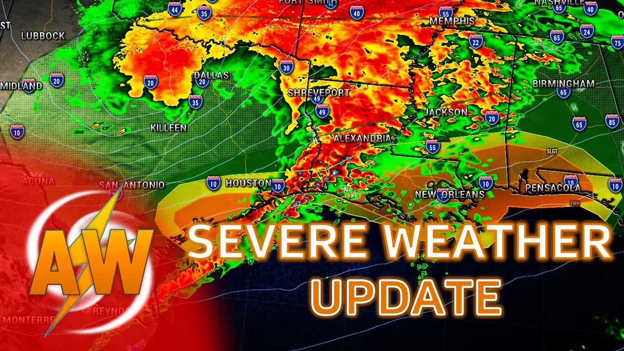 Severe Storms to Impact the Gulf Coast tomorrow - YouTube