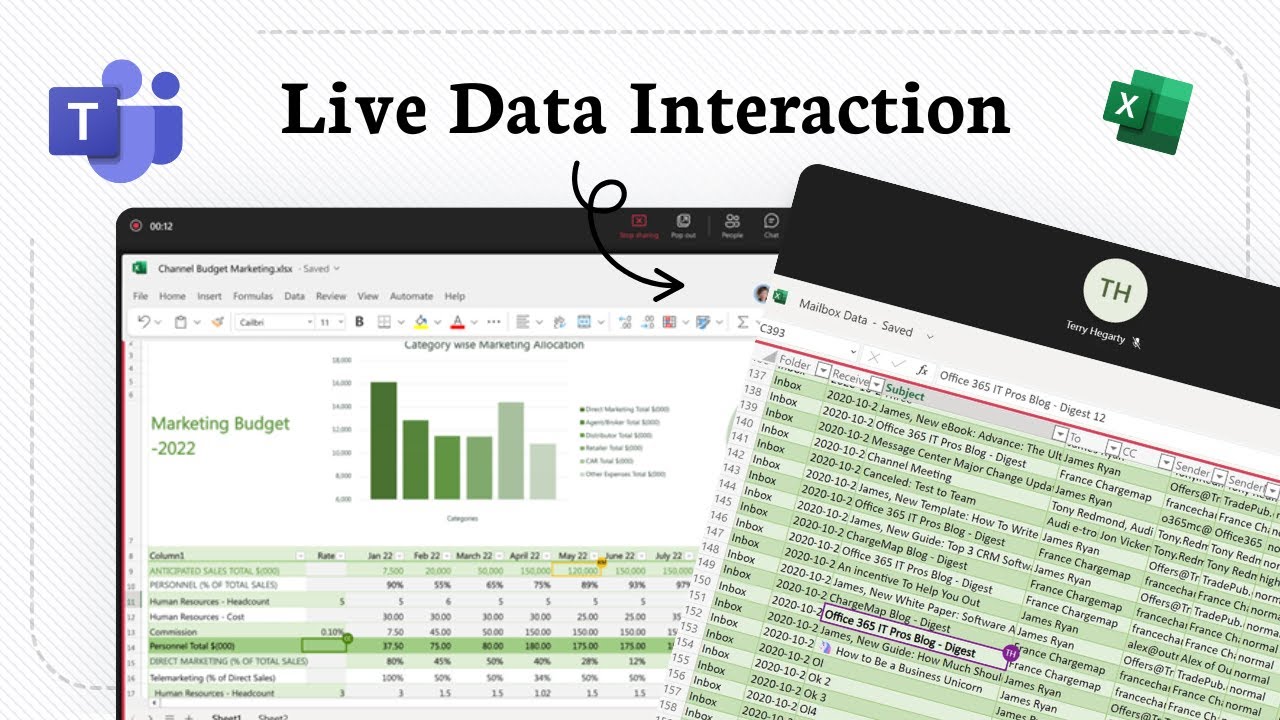 How to share Excel live in Microsoft Teams meetings - YouTube
