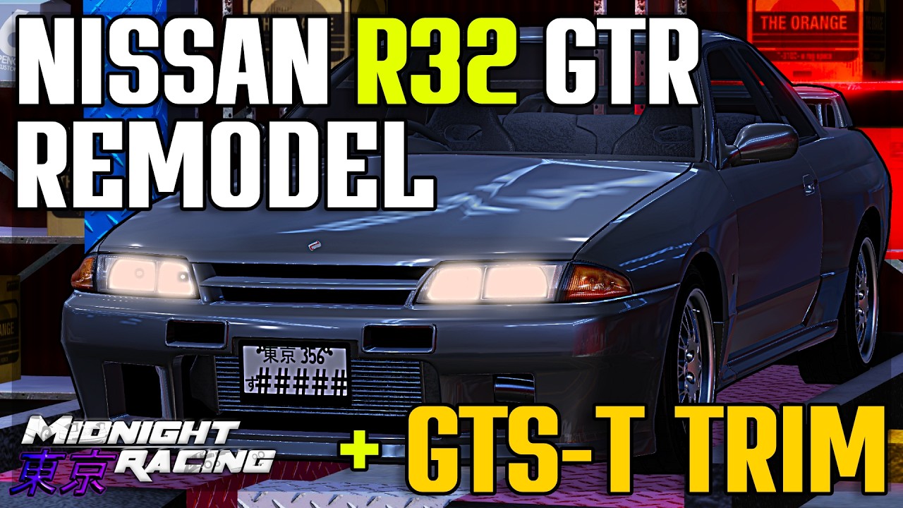 NEW Nissan R32 GTR Remodel And GTS-T Trim In Midnight: Racing Tokyo