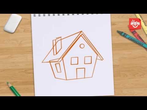 طريقة رسم كوخ للاطفال