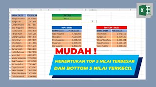 Menentukan Top 5 Nilai Terbesar Dan Bottom 5 Nilai Terkecil Di Excel