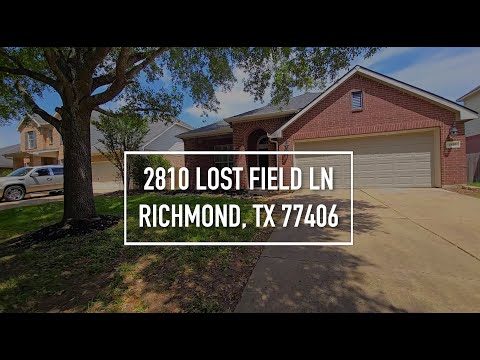 2810 Lost Field Ln, Richmond, TX home video tour