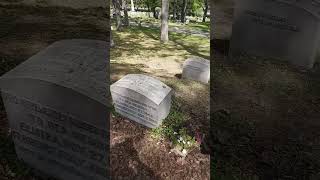 Put a coin on Samuel Clemens grave stone. (Mark Twain) Elmira NY