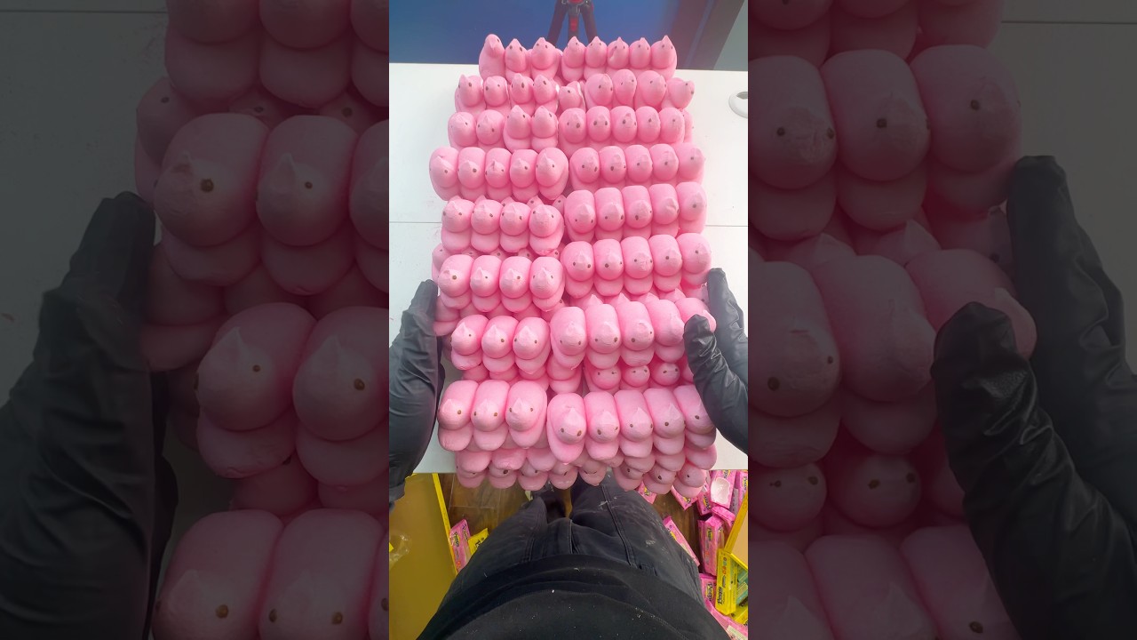Did I just break a world record!?😂 #easter #peeps  #candymaking