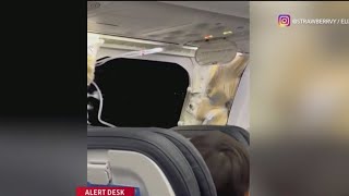 Video shows door plug that blew off Alaska Airlines plane in-flight found in backyard