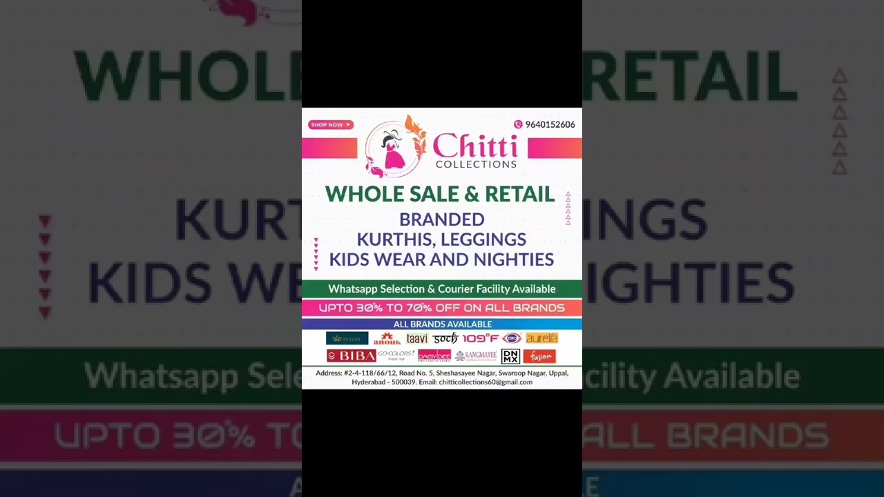 Chitti Collections up to 70% Discount on Branded kurthis 