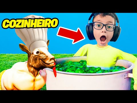 CABRA MALUCA VIROU COZINHEIRO LOUCO! (Goat Simulator 3)