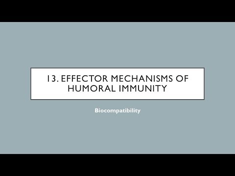 Biocompatibility - Ch. 13 - Effector Mechanisms of Humoral Immunity