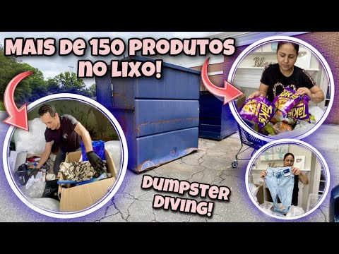 Dumpster diving! Mais de 150 produtos no lixo dos Estados Unidos!🇺🇸