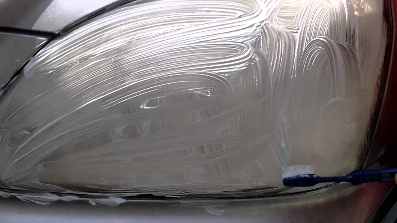 How to wash a headlight with use toothpaste YouTube