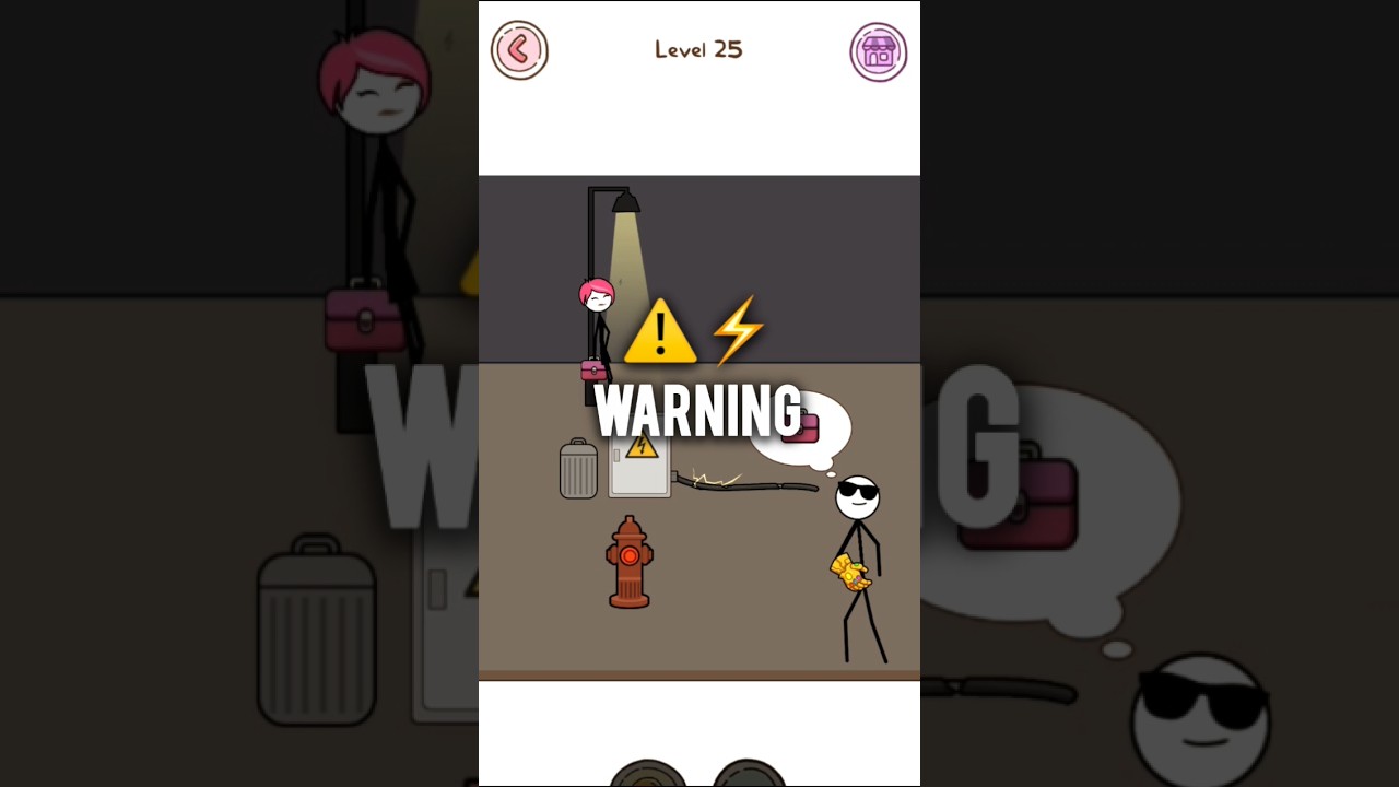 Stealing the Briefcase With Electric Trap! ⚡👜 - Thief Puzzle level 25