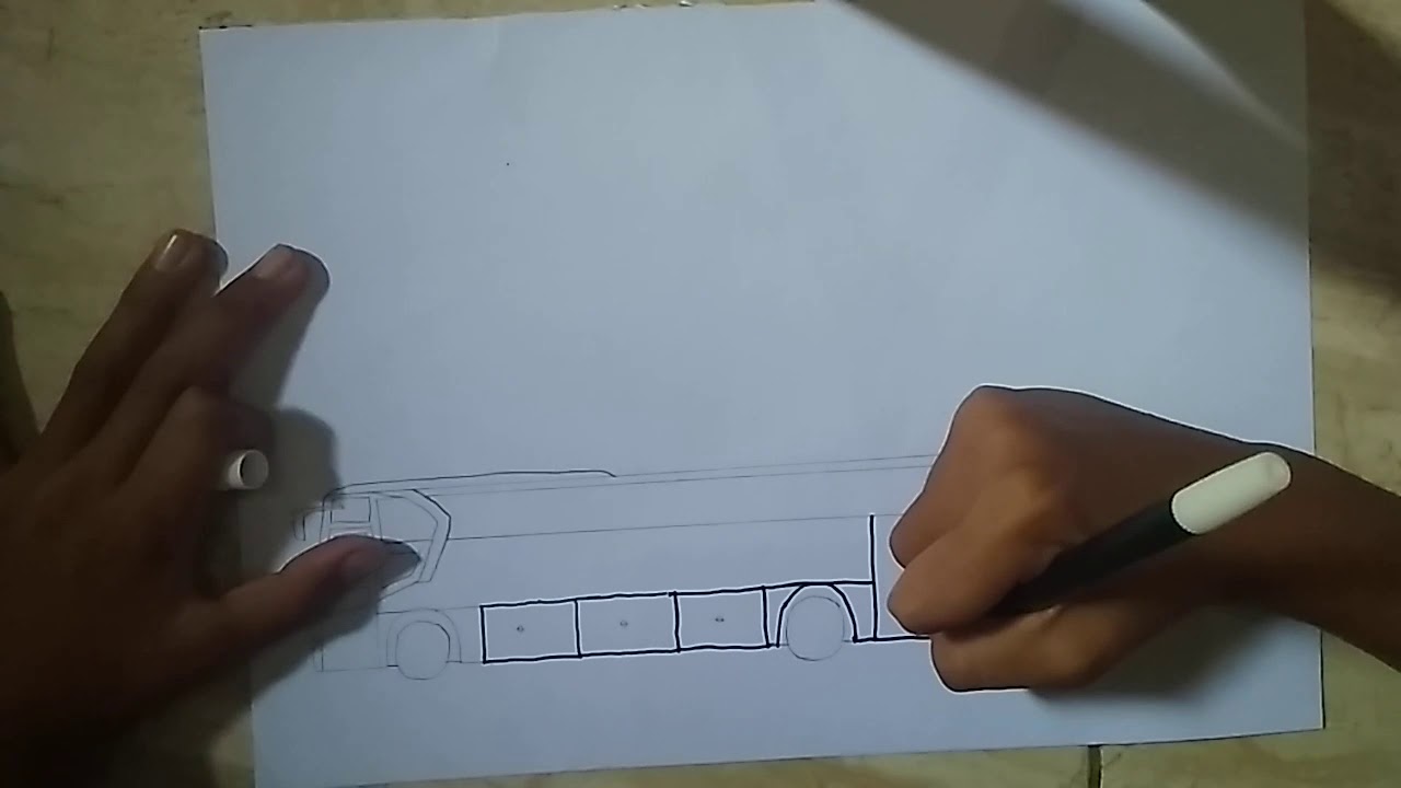  Cara  menggambar bus dengan  menggunakan pensil  dan spidol  