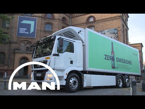 MAN eTGM transports local BRLO ZERO beer to the Greentech Festival 2021