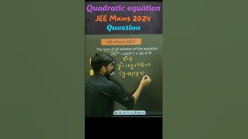 "⏱️ Speed Through Quadratics for JEE Mains 2024!" #jeemains #jeeadvanced #maths #iit #iitjee