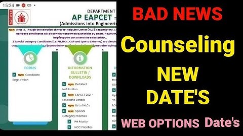 AP EAPCET 2022 NEW WEB OPTIONS DATES|AP EAMCET 2022 NEW COUNSELING DATES #apeamcet2022 #apeamcet