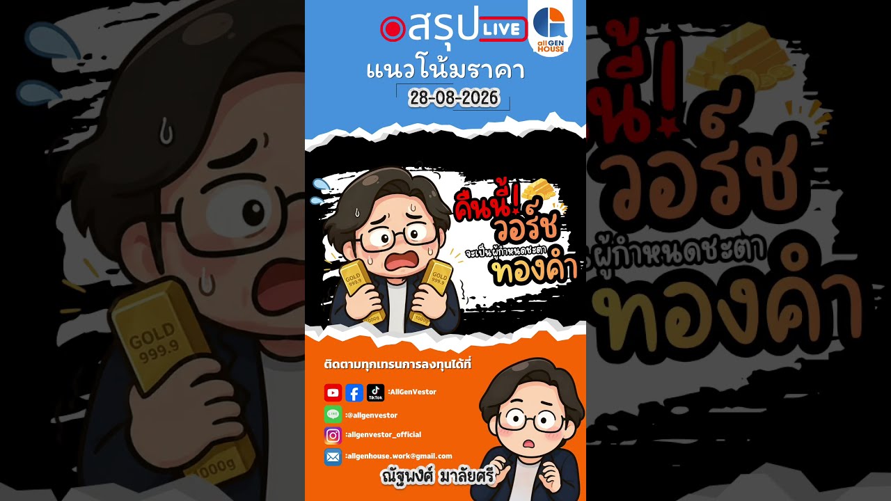 📊 สรุปแนวโน้มทองคำ (ภาคเช้า) | 28 ก.ค. 69