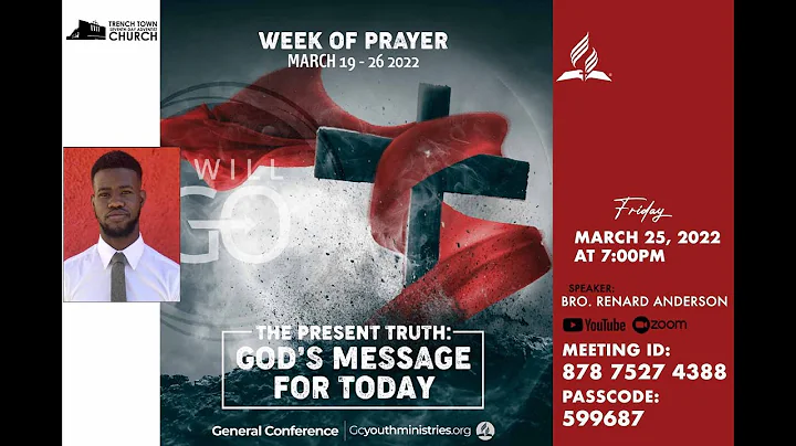 YOUTH WEEK OF PRAYER 2022 || BRO RENARD ANDERSON  ...