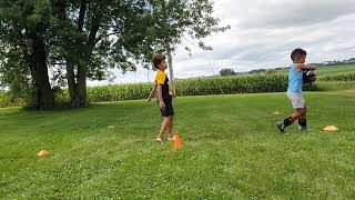 Mount Horeb Flag Football Tutorial - 20 Personnel Split Backs. QB/RB Exchanges
