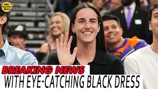Caitlin Clark Commands Attention With Eye-Catching Black Dress at Time Event