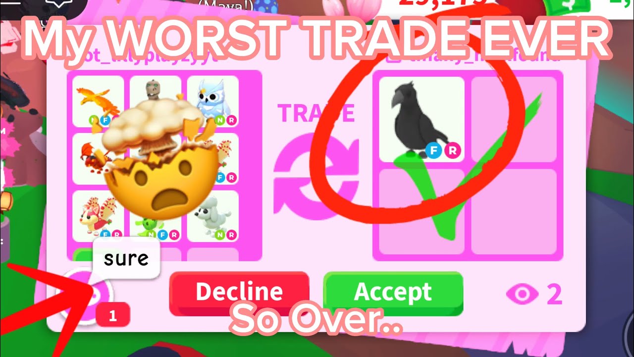 🤯My WORST TRADE EVER!🤯Adopt me Trading! Growing my Inventory! Adopt me! Roblox!