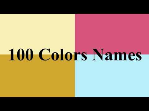 Video: Color palette with color names in Russian: the purpose of the palette, the correct names of colors and shades