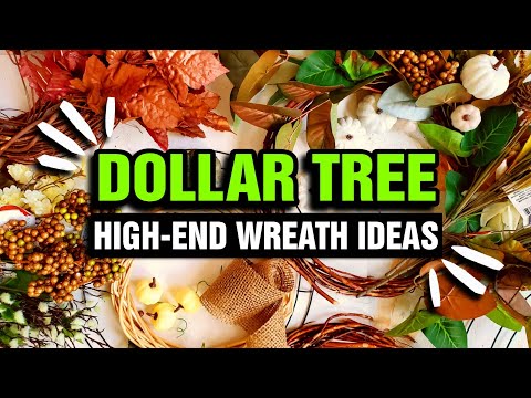 7 CREATIVE $1 Dollar Store DIY Fall Wreaths (Trendy NOT Trashy)