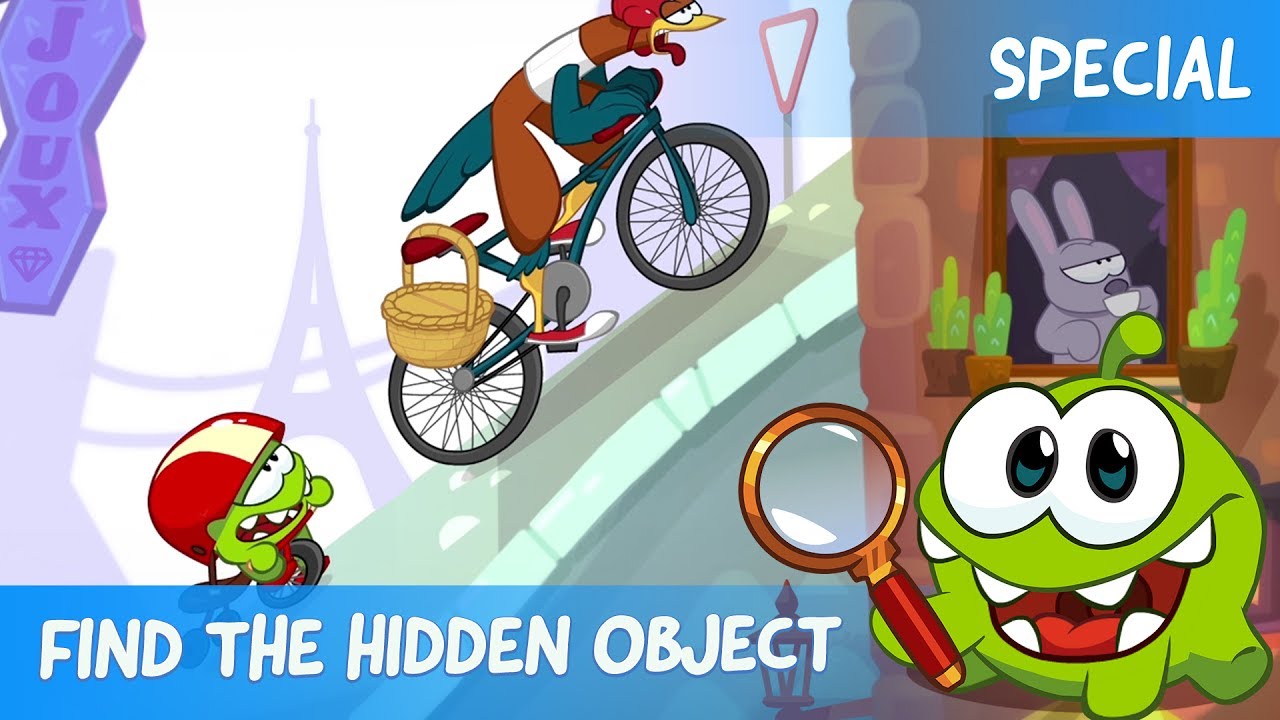 ⁣Find the Hidden Object Ep. 13 - Om Nom Stories: Cycle Race
