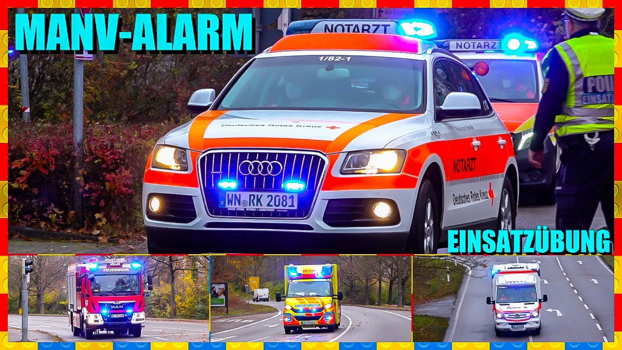 🚨 MANV-Alarm an Berufsschule in Waiblingen 🚨| 🚑🚑 Großlage für den Rettungsdienst 🚑🚑 (Einsatzübung)