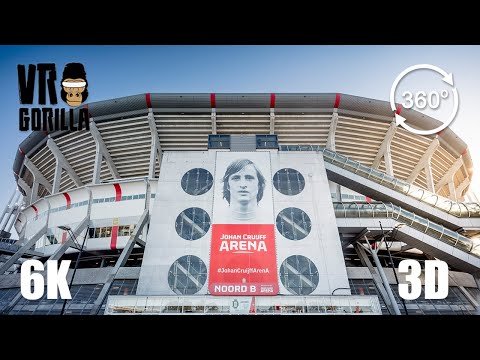 Johan Cruijff Arena AFC Ajax Stadium Tour in 360 VR - 6K 3D Video - English Subtitles