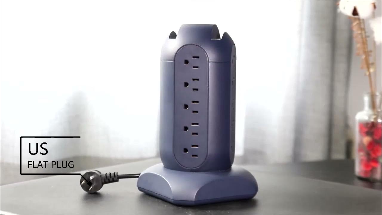 SAFEMORE Power Strip Tower with 15 Outlets 6 USB Ports, 5.9ft