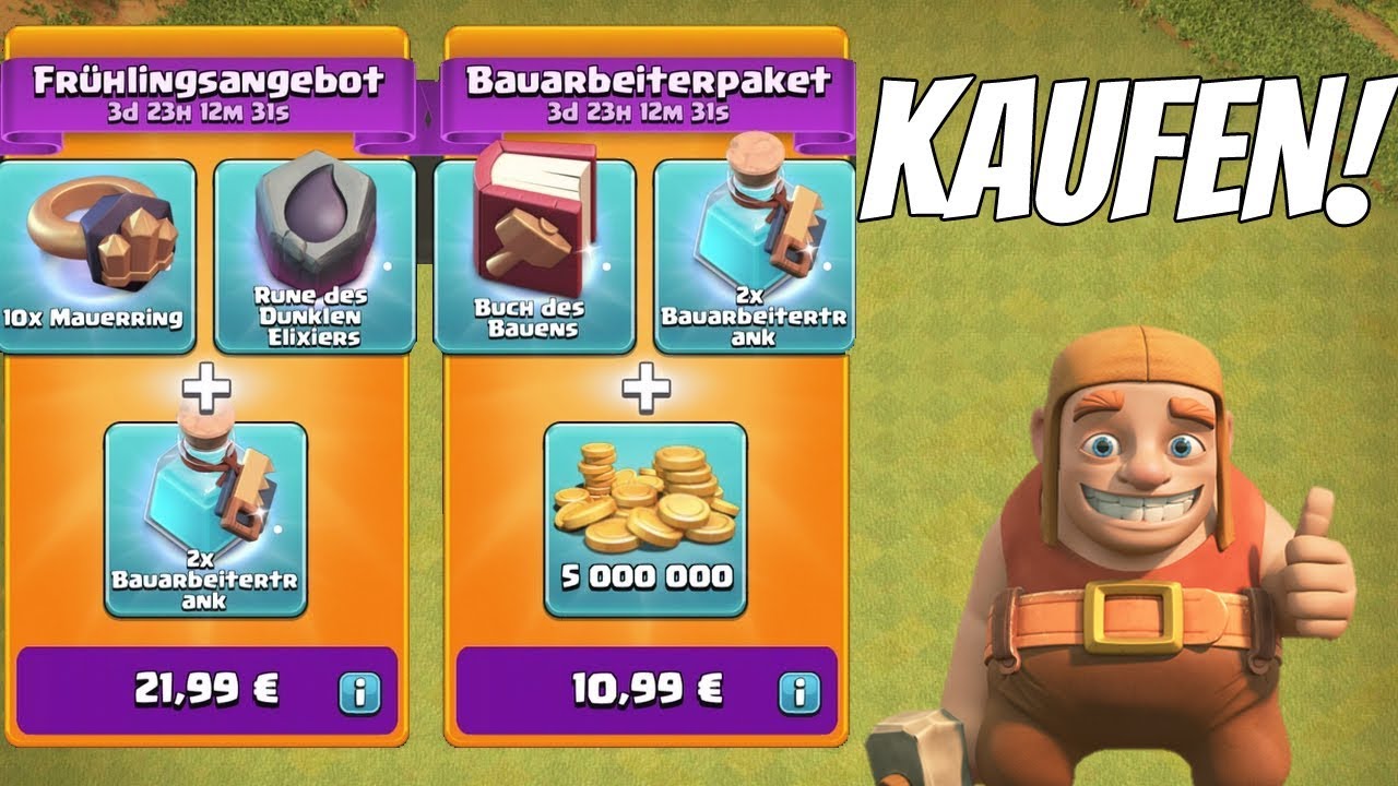 Alle Angebote Kaufen Clash Of Clans Coc Youtube