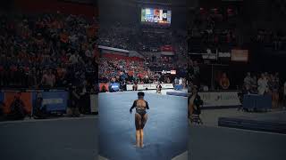 Gymnast Trinity Thomas Stuns During Final Floor Routine At Home.