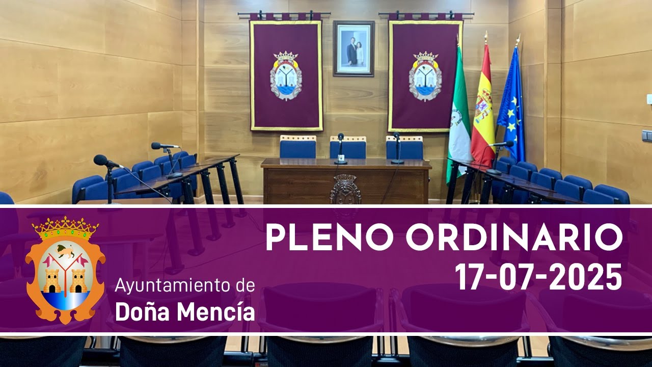 Pleno Ordinario a celebrar el 17 de julio de 2025