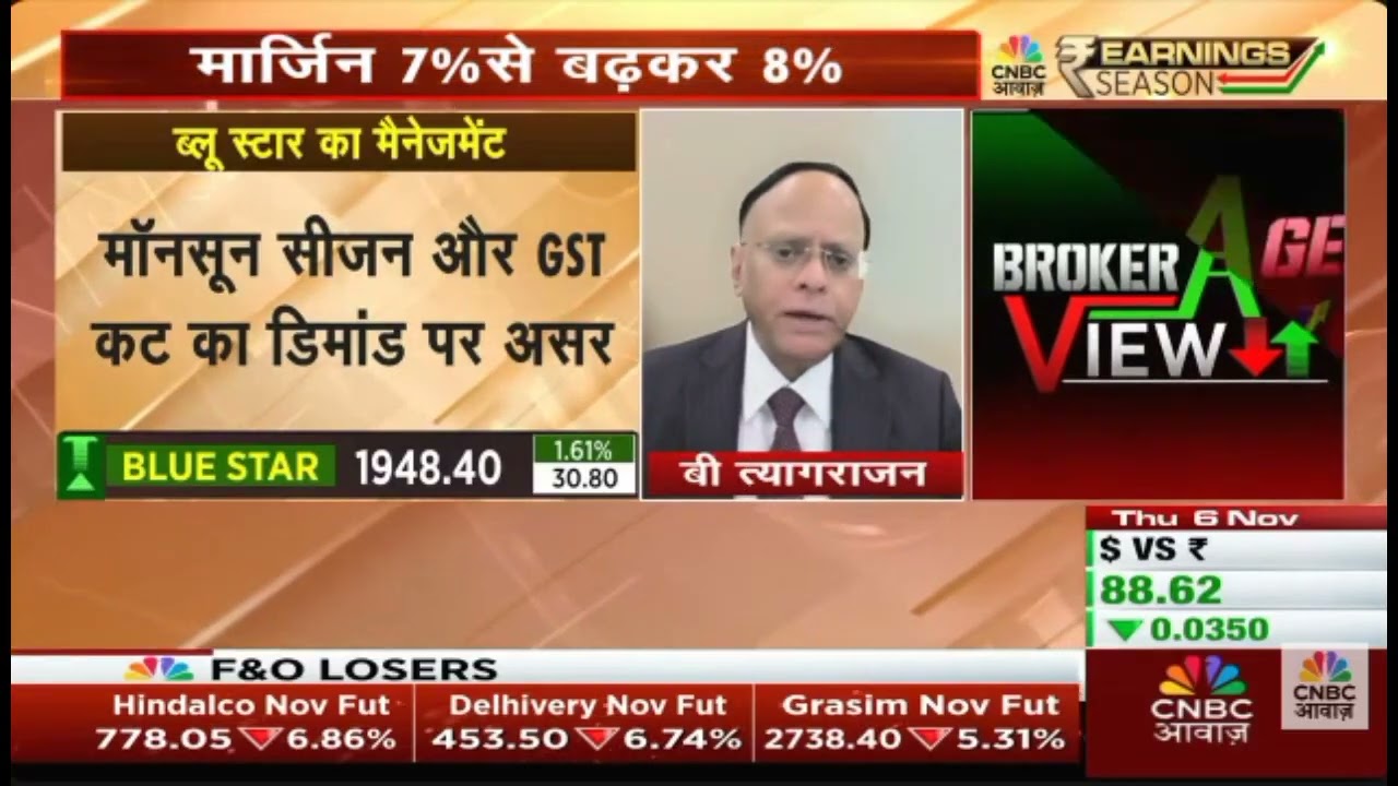 Mr B Thiagarajan, MD, Blue Star - CNBC Awaaz - Blue Star's Q2FY26 Results