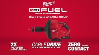 Milwaukee M18 Fuel Drain Snake Wcable Drive
